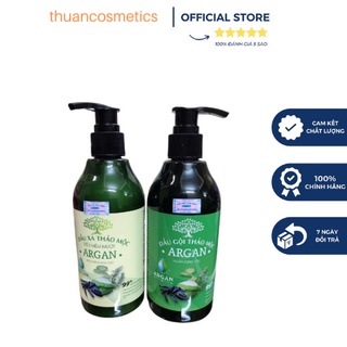 [Mã SKAMLTSM9 giảm 10% đơn 99K] Gội Xả Thảo Dược ARGAN Ngăn Rụng Tóc & Hỗ Trợ Mọc Tóc 100% Từ Thiên Nhiên 380mlx380ml