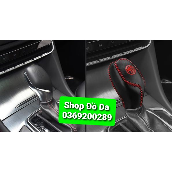 Bọc cần số các dòng xe MG ZS, HS, MG 5 bằng da bò thật khâu thủ công, mẫu thiết kế mới nhất thị trường hiện nay