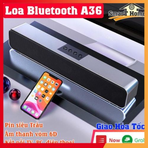 Loa Bluetooth A36 Cao Cấp Siêu Bass, Loa A36 Âm Thanh Vòm Có Hỗ Trợ Khe Cắm Thẻ Nhớ - Ngẫu Nhiên
