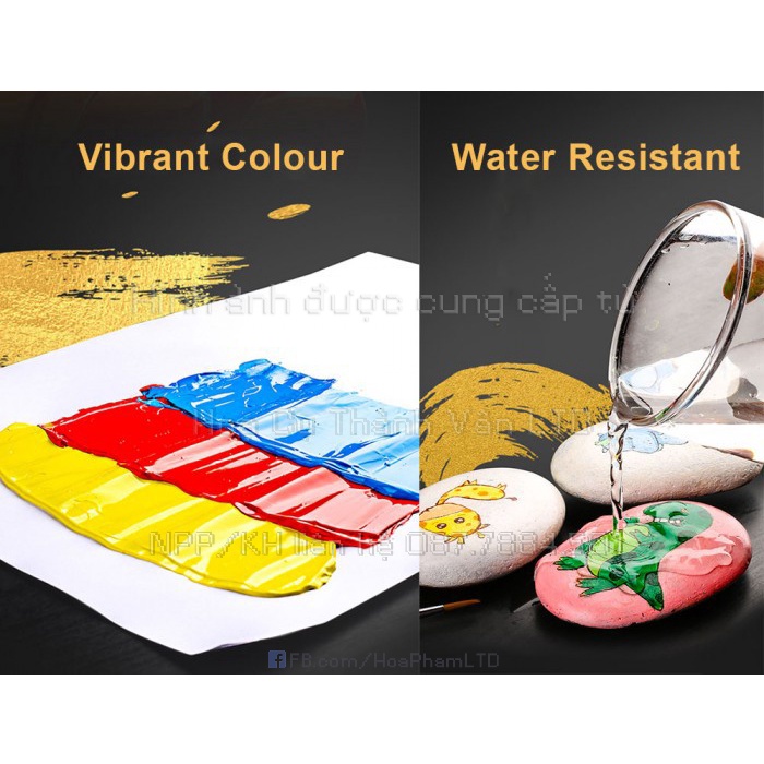 Màu vẽ acrylic 3D Chính Hãng Sunway 30ml/100ml/300ml | Tranh Tường Canvas | Dùng để vẽ vải/Giày/Tường | Tranh số hoá