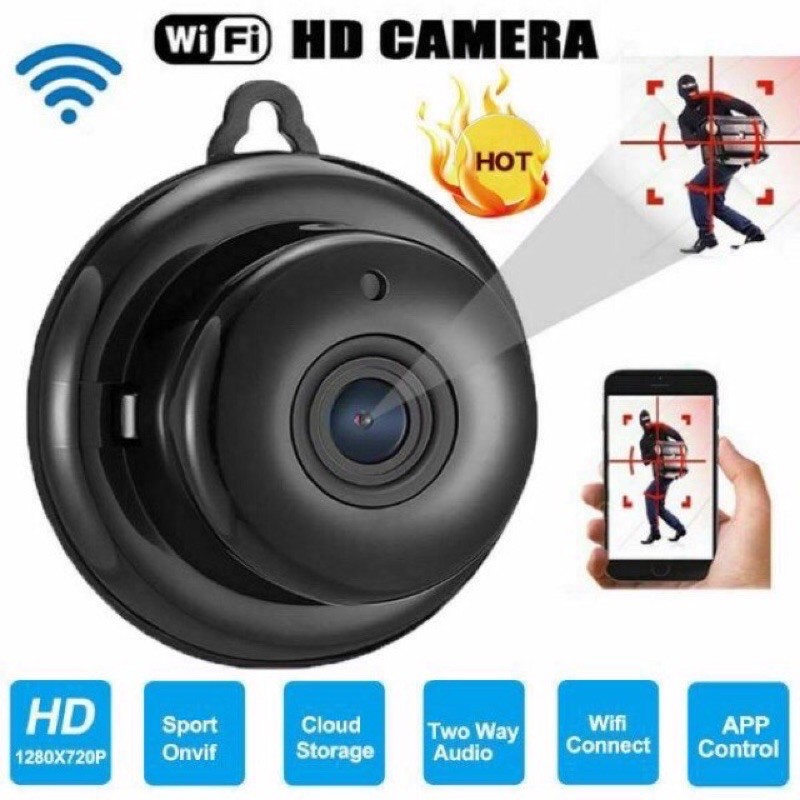 [BH 24 tháng ] Camera mini Wifi V380 pro, full HD, giám sát , an ninh, chống trộm, hồng ngoại ban đêm rõ nét