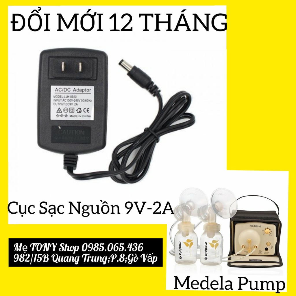 Cục Sạc Nguồn Adapter 9V 2A -Phụ Kiện Máy Hút Sữa Điện Đôi Medela Pump