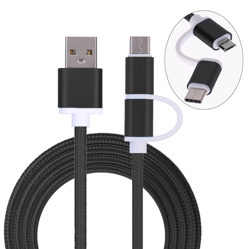 Dây Cáp Sạc Nhanh 2 Trong 1 Usb 2.0 Male Sang Usb 3.1 Type C & Micro Usb | BigBuy360 - bigbuy360.vn