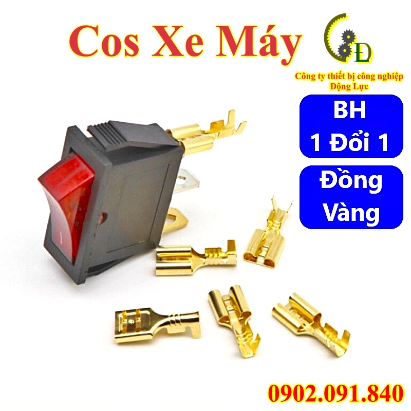 Đầu cos cái xe máy 6.3 mm 20cái ✴️VIP✴️ cosse ghim cắm tụ relay, xe điện, ô tô, âm thanh, cốt nối dây điện DJ622-D6.3