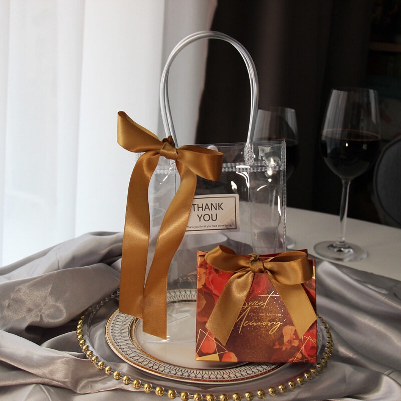 Túi đựng kẹo cưới YADOU bằng PVC trong suốt thiết kế sang trọng độc đáo
