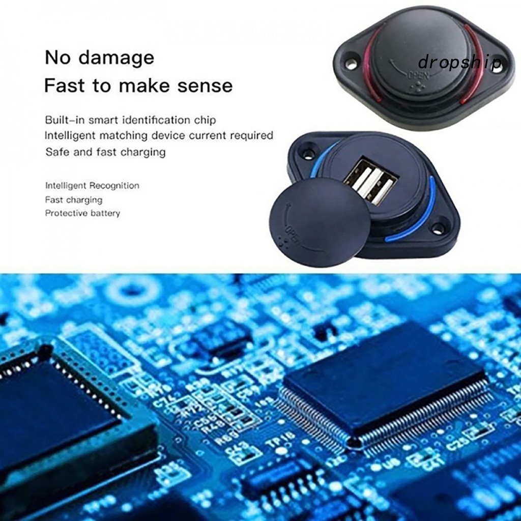 Ổ CắM SạC Usb 12-24v 3.1a Cho Xe Hơi / Xe Buýt / TàU