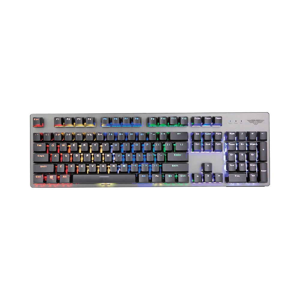 Bàn phím cơ có dây Gaming NEWMEN GE369 Hotswap, Khung kim loại, Keycap double-shots ABS siêu bền, LED nền 20 chế độ