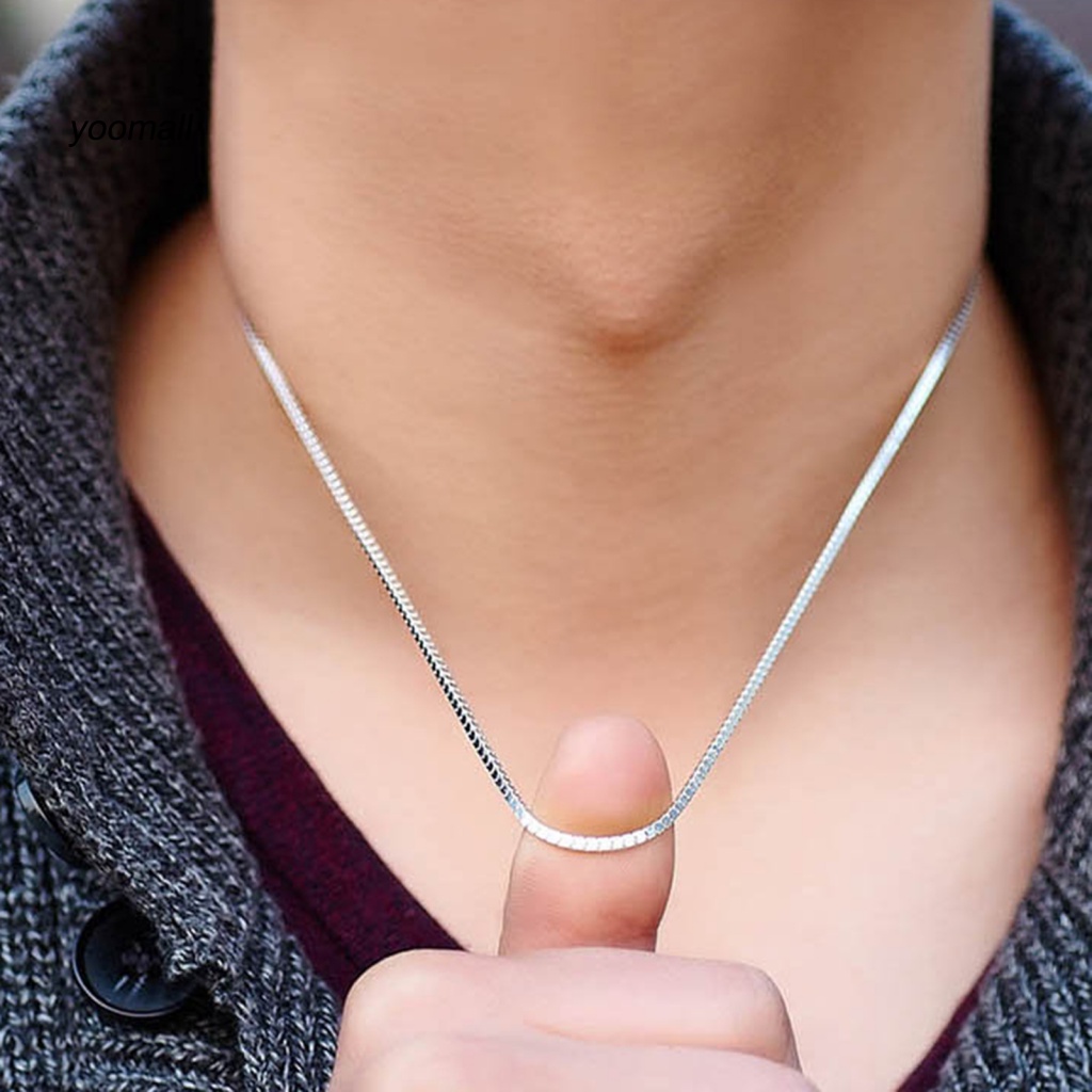 Vòng cổ Unisex Mạ Bạc 925 16 / 18 / 20 / 22 / 24inch