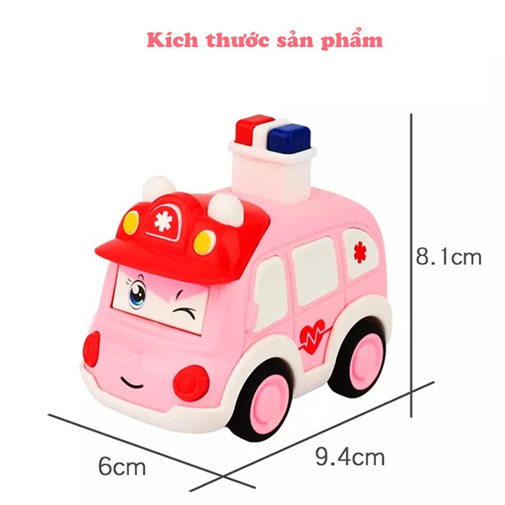 Xe đồ chơi cho bé, xe ô tô đồ chơi chạy cót cho bé trai và bé gái bằng nhựa ABS bấm nút đổi cảm xúc BBShine - DC058