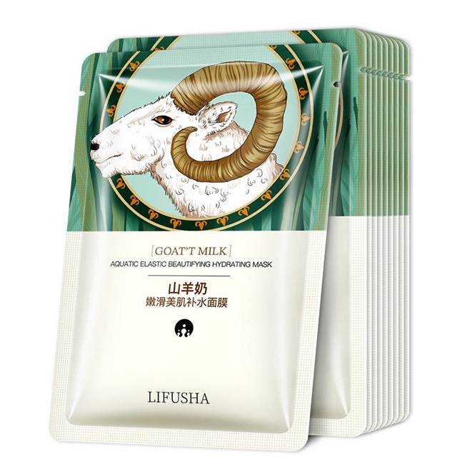 Mặt Nạ Sữa Dê LIFUSHA GOAT'T MILK MASK Dưỡng Ẩm Kiềm Dầu Trẻ Hóa Làn Da