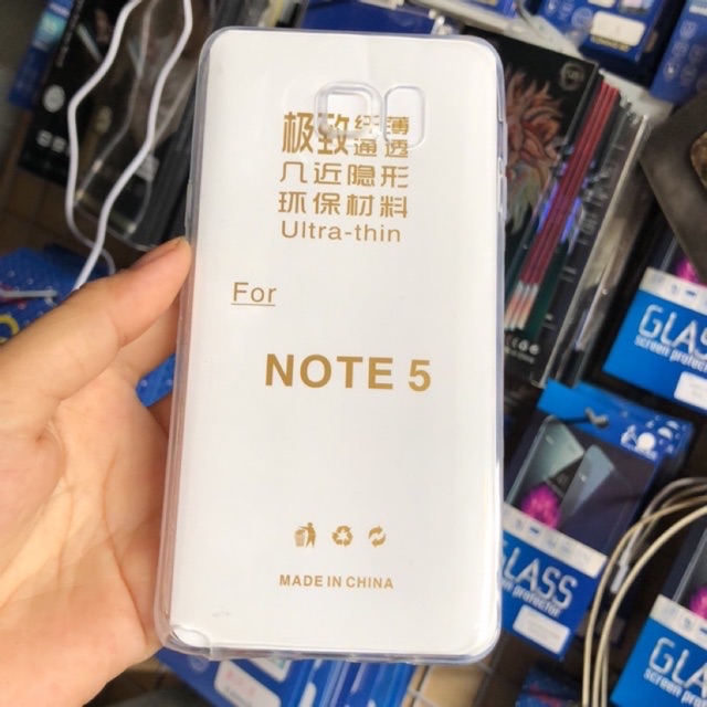 Ốp lưng Silicon trong suốt Samsung Note 5