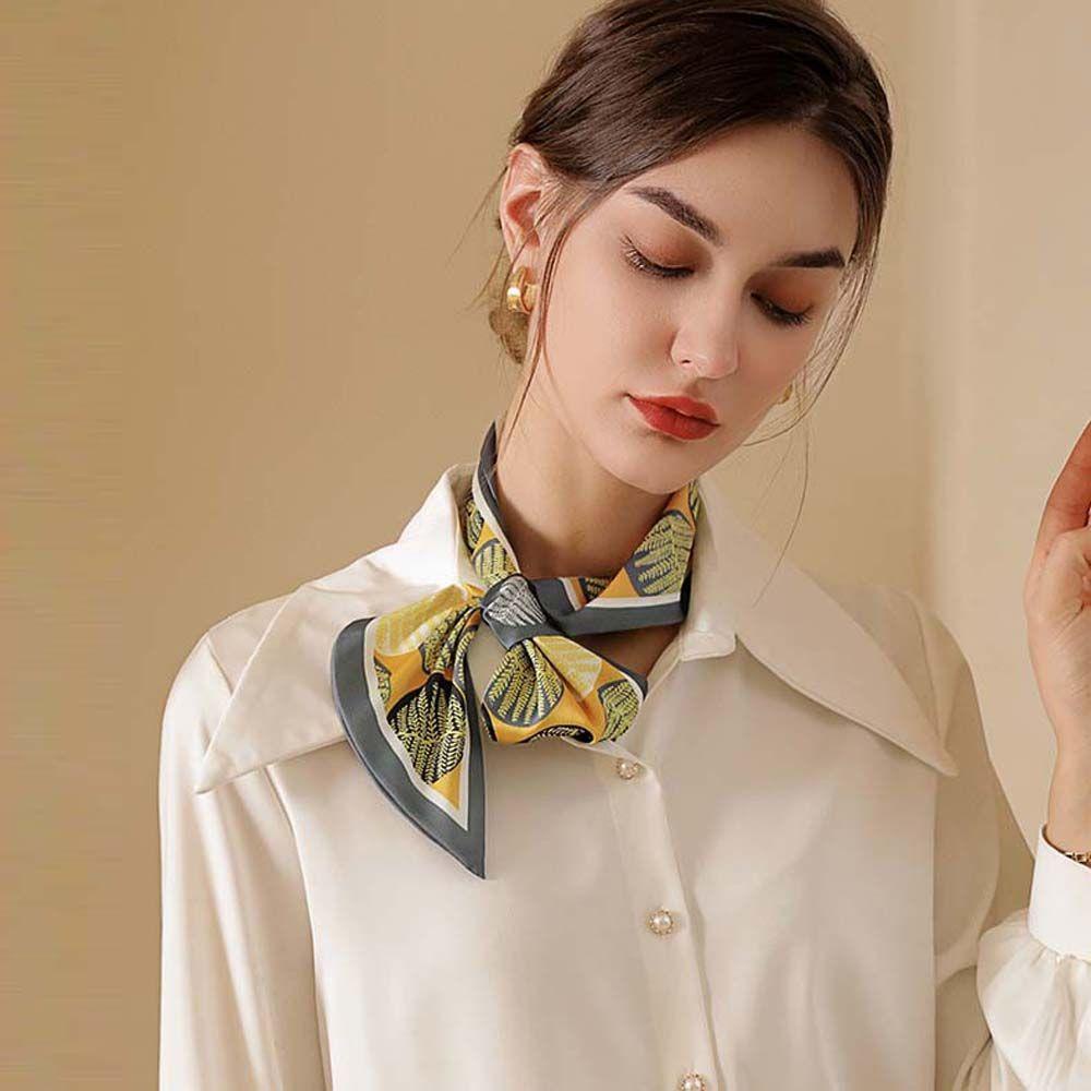 Khăn Quàng Cổ Vải Lụa In Họa Tiết Thời Trang Dành Cho Nữ VANES1