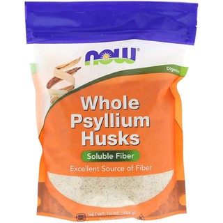 Bột mã đề NOW_chất xơ hòa tan từ Whole Psyllium Husks, 16 oz (454 g)_ HSD 1/12/2025