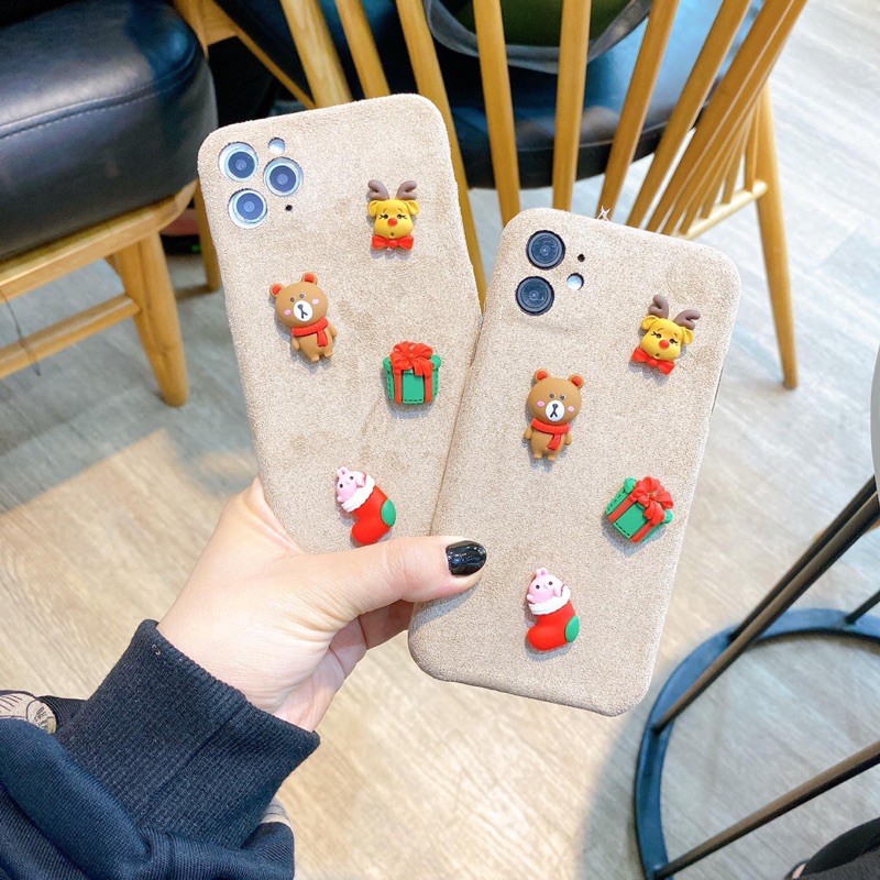 Ốp Noel 2020- Ốp vải nhung sticker