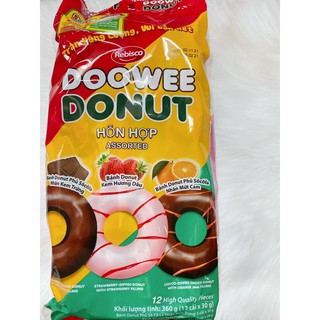 Bánh donut DOOWEE hỗn hợp (12 bánh/ bịch)