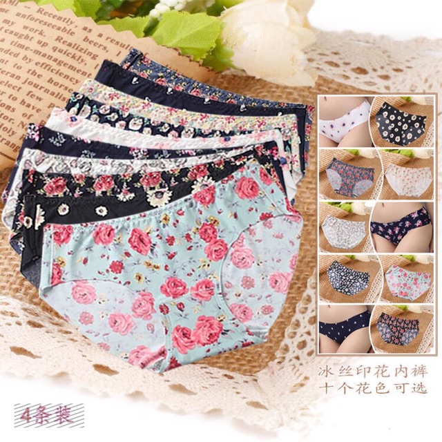 10 quần lót su hoa thông hơi điều hoà 40-53kg