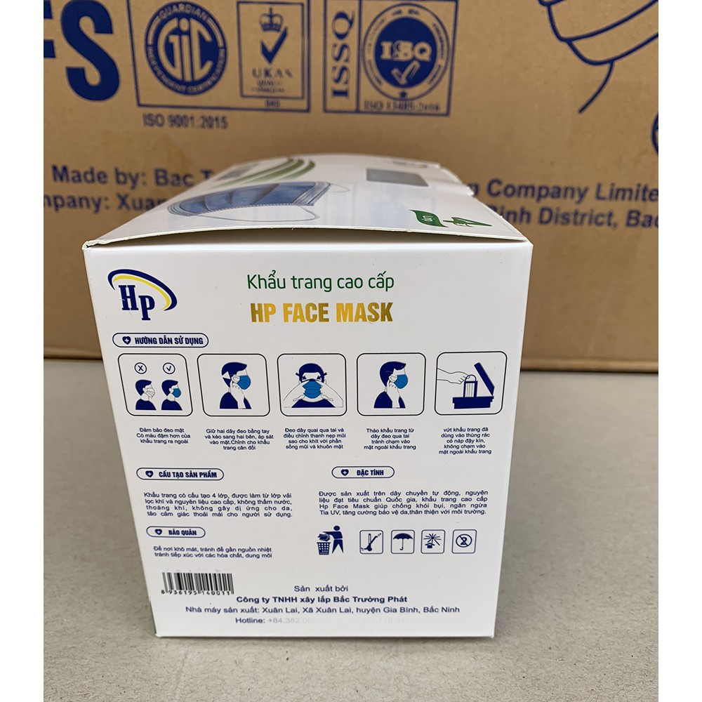 Hộp 50 khẩu trang y tế kháng khuẩn chuẩn 4 lớp công ty | BigBuy360 - bigbuy360.vn