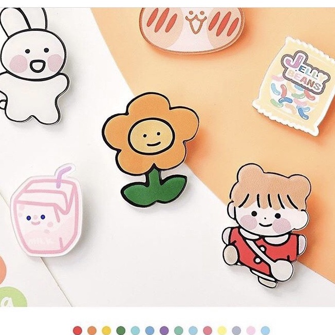 Huy hiệu cài cặp học sinh sticker cài balo nhiều mẫu xinh xắn