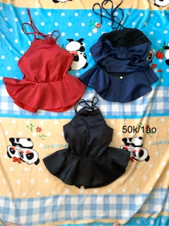 Áo Kiểu Ba Màu ( Xanh coban , Đỏ , Đen )