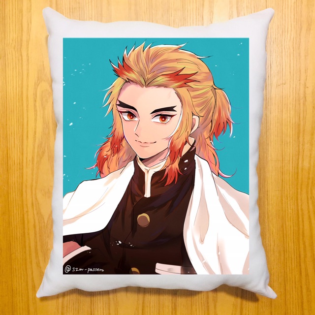 Gối viêm trụ rengoku kyoujurou kimetsu no Yaiba 40x50cm