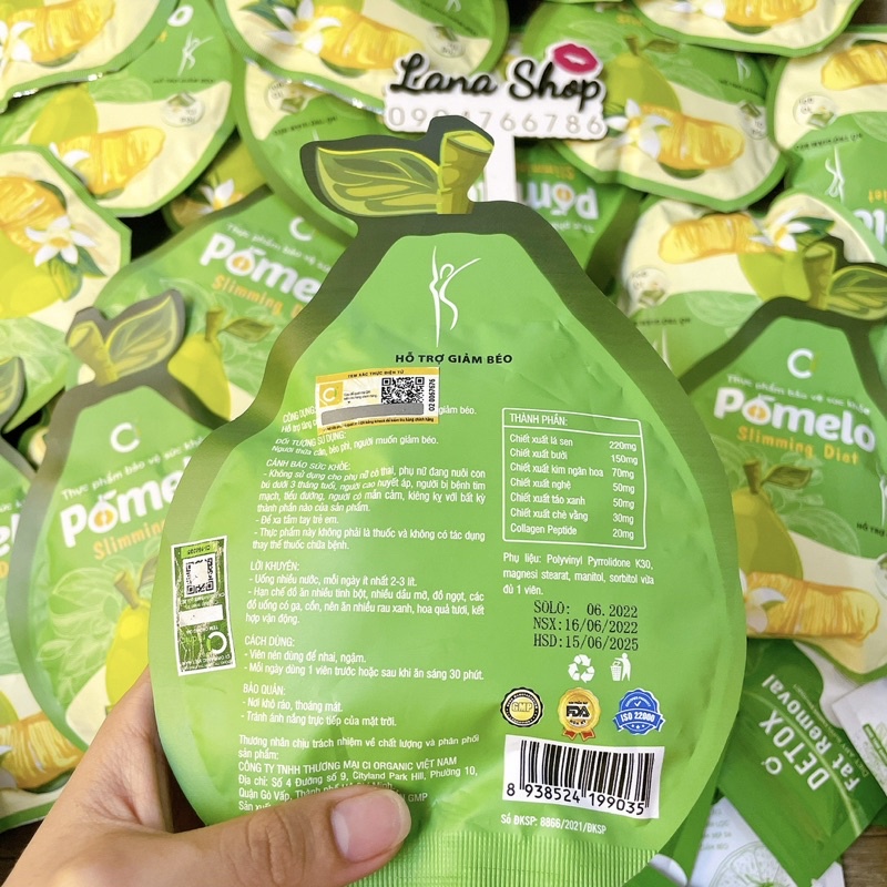 Kẹo bưởi giảm cân Pomelo tặng detox