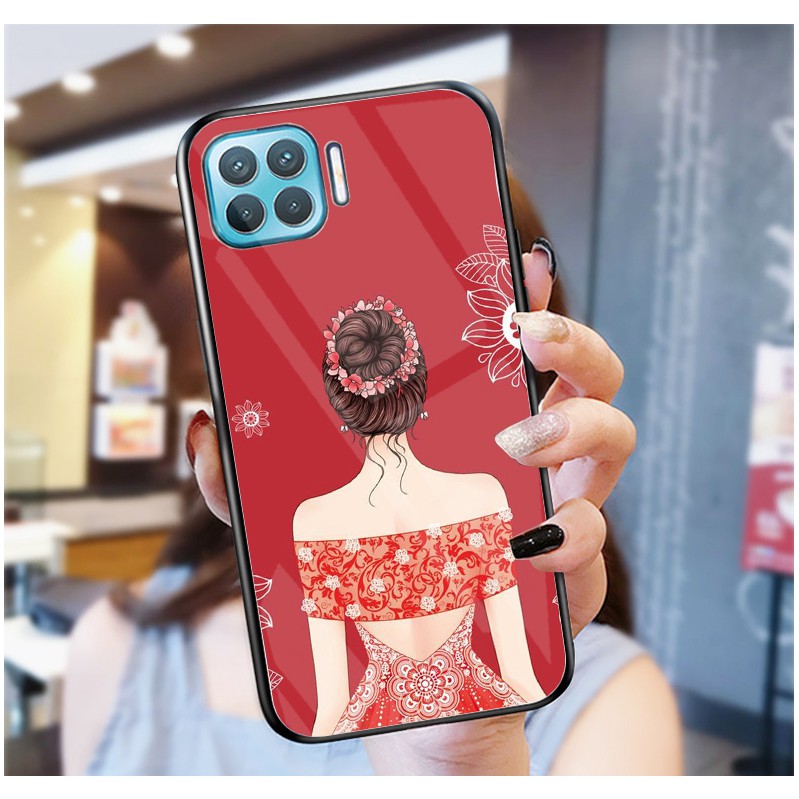 Ốp Lưng OPPO A73,A93 mặt kính cường lực cao cấp