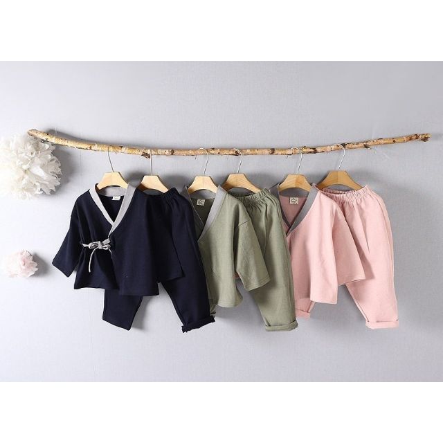Set Hanbok trơn cho bé- hàng nhập Hàn