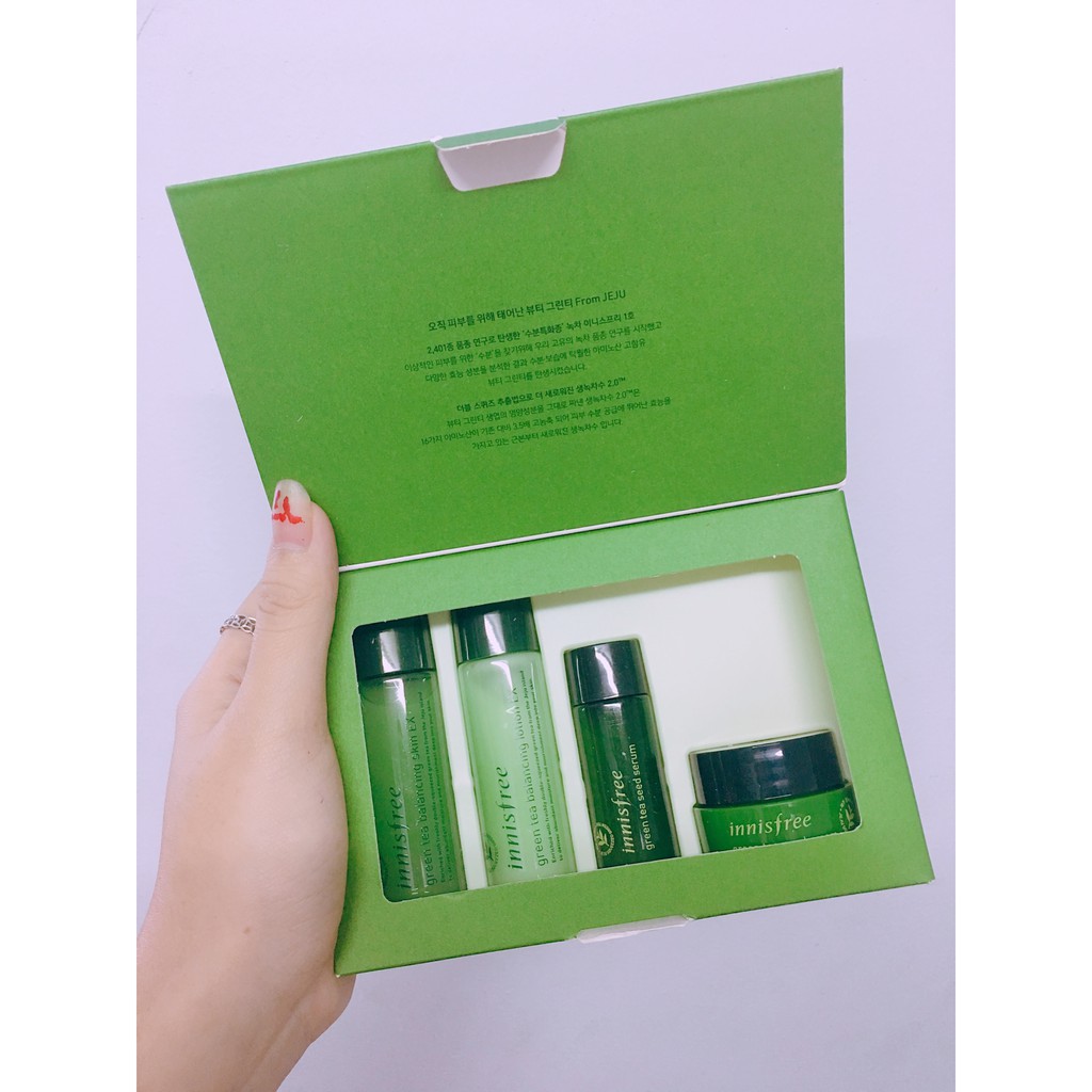 Bộ Dưỡng Da Innisfree Trà Xanh Green Tea Special Kit EX Set (4 Sản Phẩm)