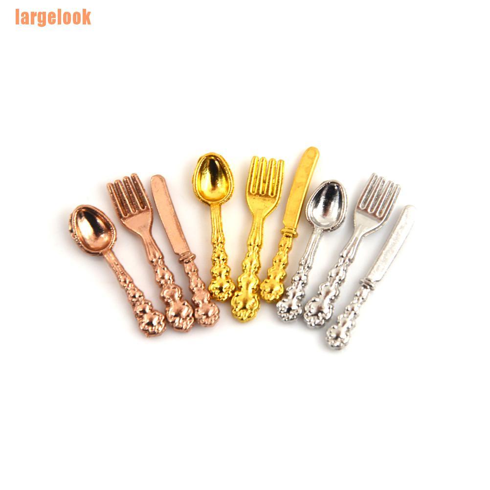 Bộ 12 Dụng Cụ Nhà Bếp Mini Tỉ Lệ 1: 12 Trang Trí Nhà Búp Bê