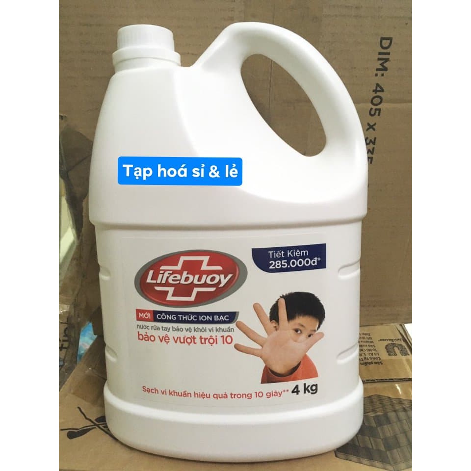  Can Nước Rửa Tay Lifebuoy Bảo Vệ Vượt Trội 4kg