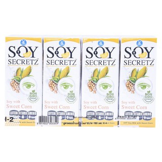 E - Lốc 4 Sữa Đậu Nành Soy Secretz Bắp Hộp Giấy 180Ml
