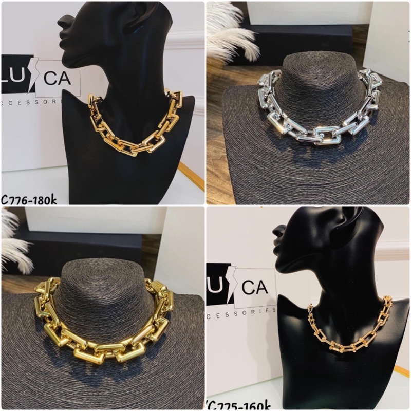 VÒNG CỔ CHOKER XÍCH VUÔNG