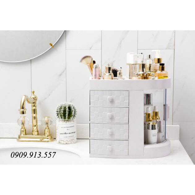 Khay Đựng Mỹ Phẩm 4 Tầng Chống Bụi Nhiều Ngăn Tiện Lợi