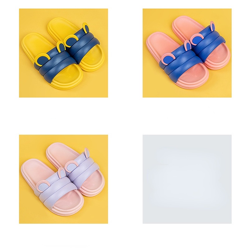 Dép Đi Trong Nhà Hình Tai Gấu Dễ Thương Thời Trang Xuân Hè Cho Cặp Đôi