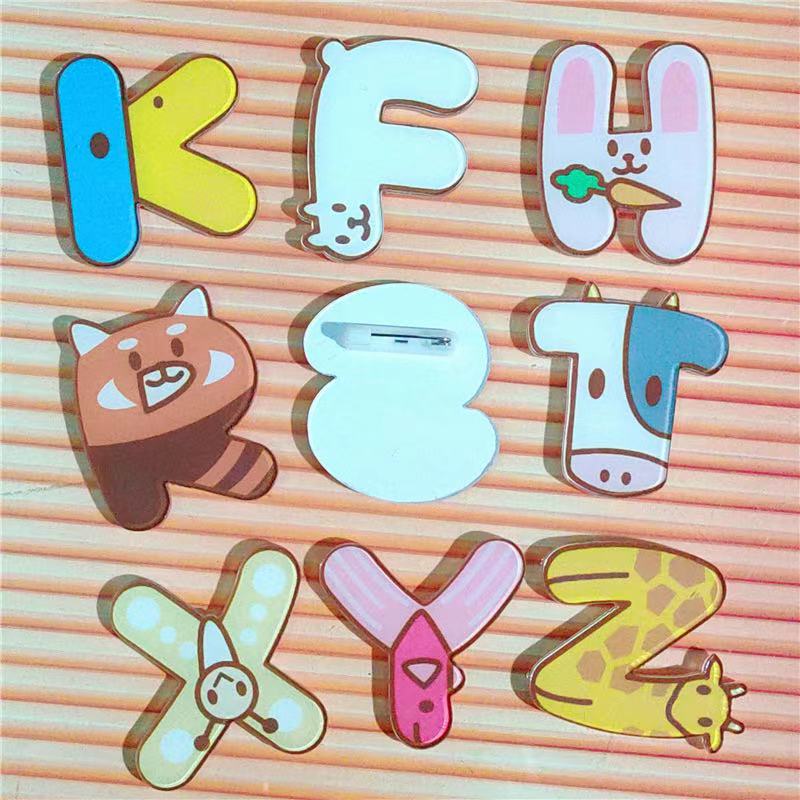 Trâm Cài Áo Hình Động Vật Hoạt Hình Bằng Acrylic