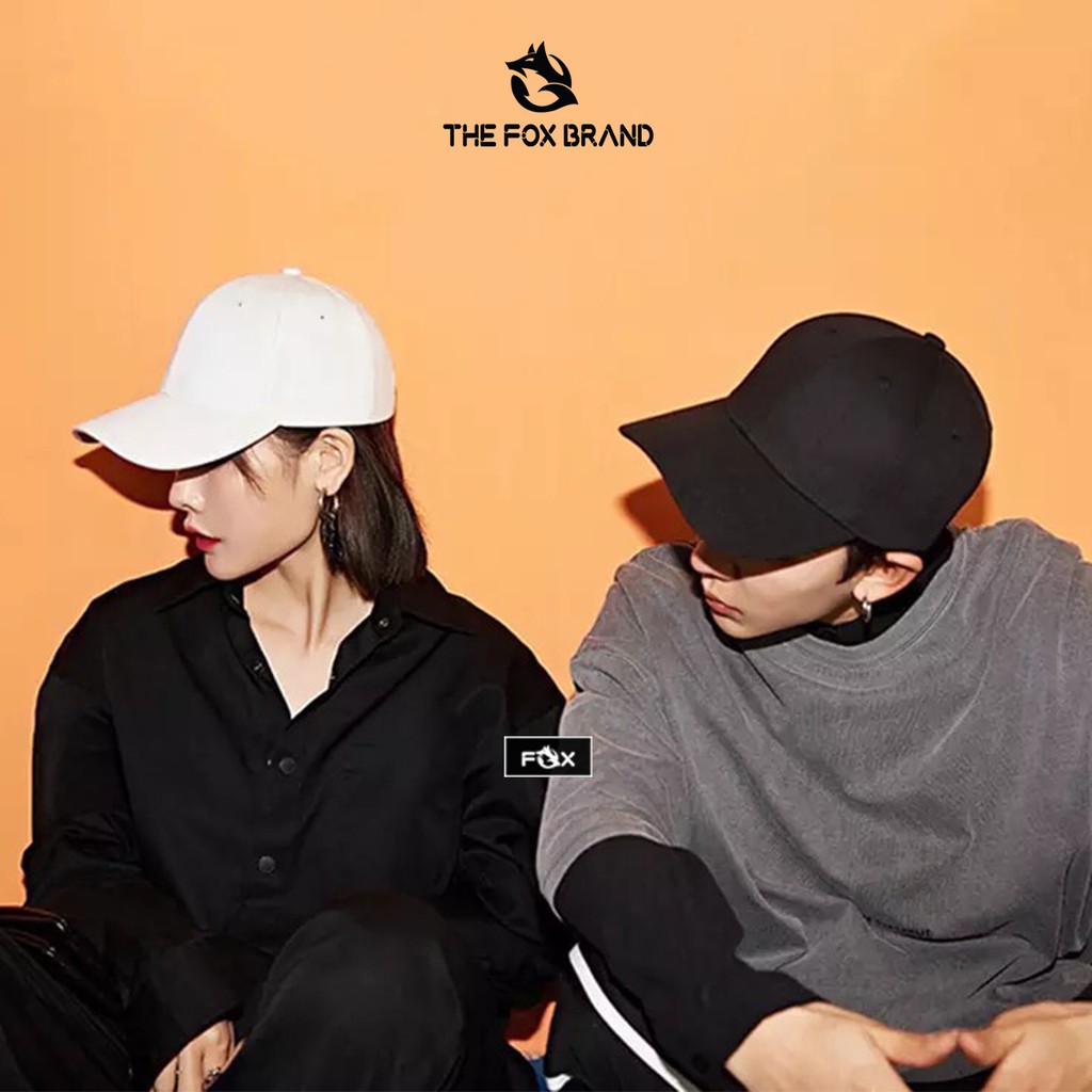 Mũ lưỡi trai unisex, nón kết kaki trơn phong cách ulzzang nhiều màu the fox