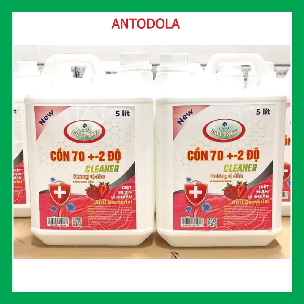 Combo 2 can cồn sát khuẩn, cồn y tế 70 độ 5 lít có hương thơm cao cấp, hàng chính hãng