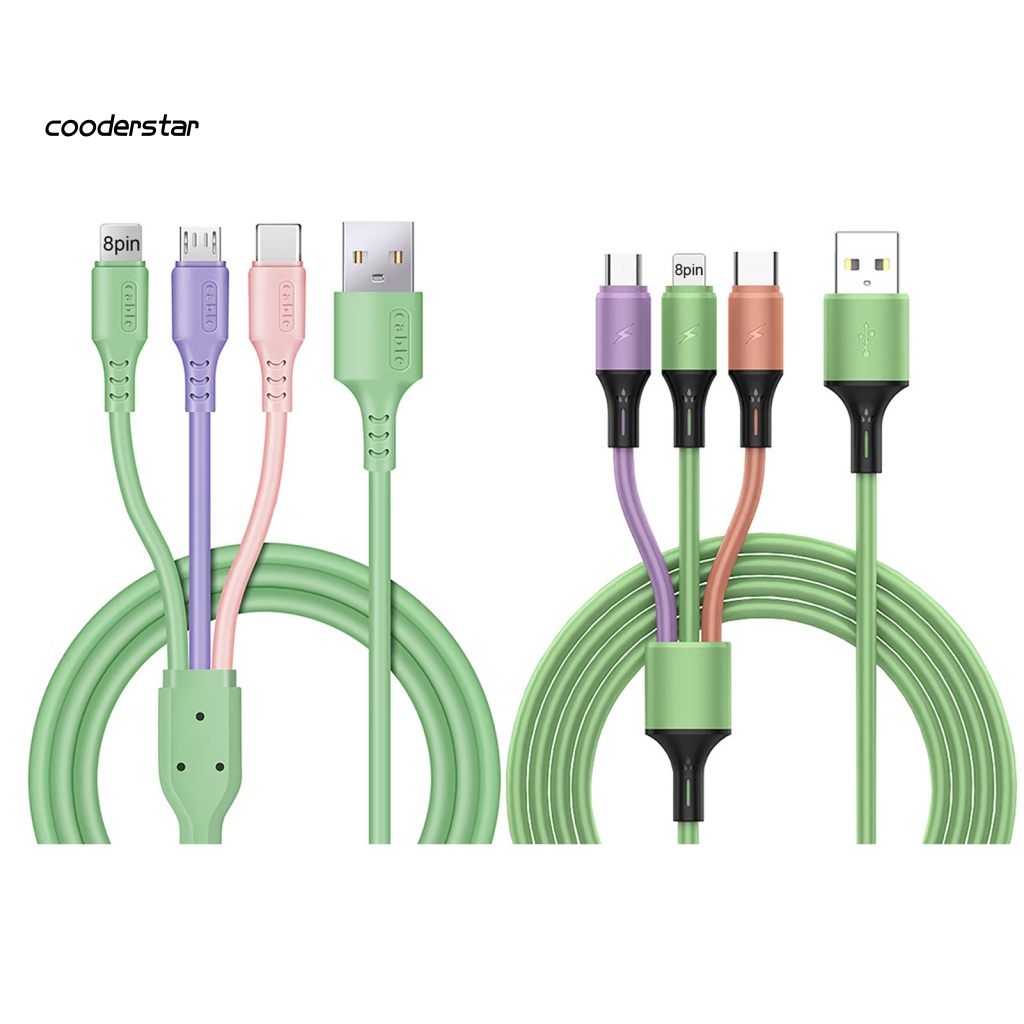 Dây Cáp Sạc USB 5A Đa Năng 3 Trong 1