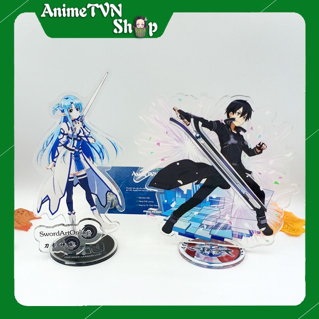 Tượng Mica Standee anime/manga Sword art Online - SAO - Nhựa Cứng Acrylic In nhiều chi tiết sắc nét có bảng tên nhân vật