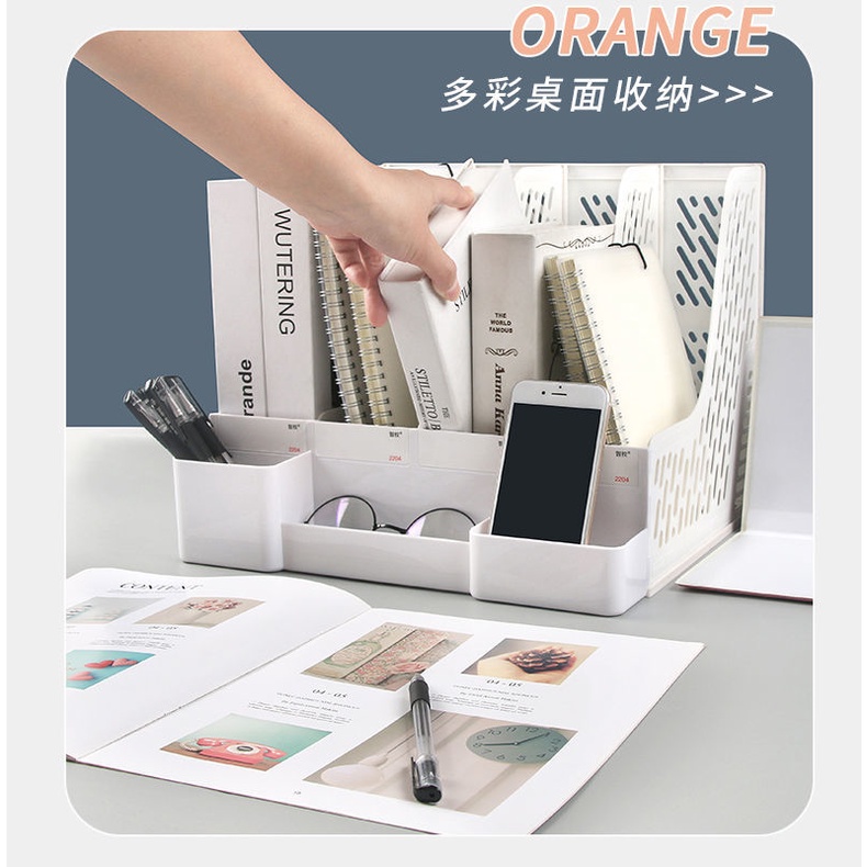 Khay Kệ Đựng Tài Liệu Văn Phòng 4 Ngăn Xinh Xắn Giá Đựng Sách Để Bàn Decor Bàn Học Kệ Đựng Sách Để Bàn
