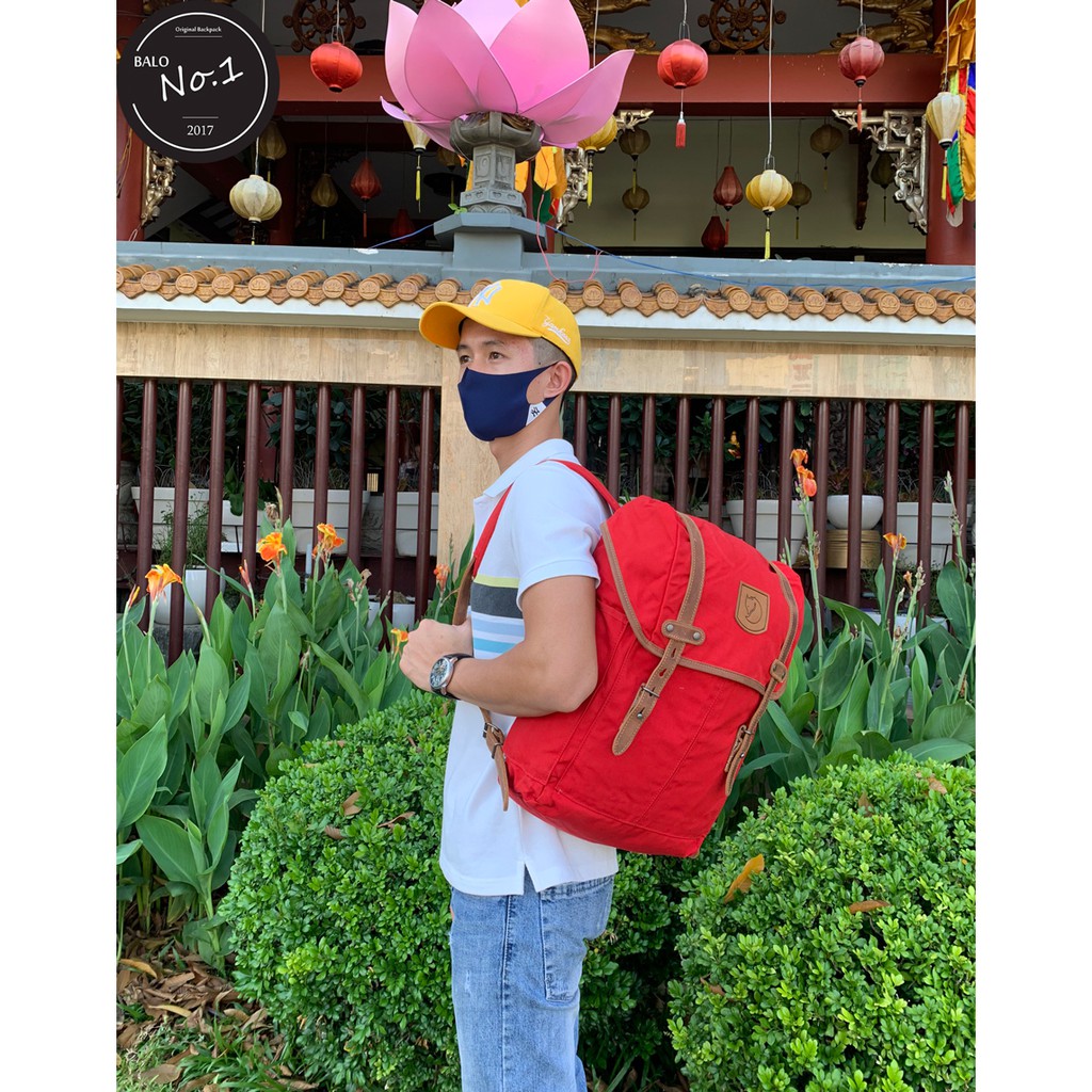 Balo Thời Trang Du Lịch FREESHIP Balo Rucksack No21 Medium - red