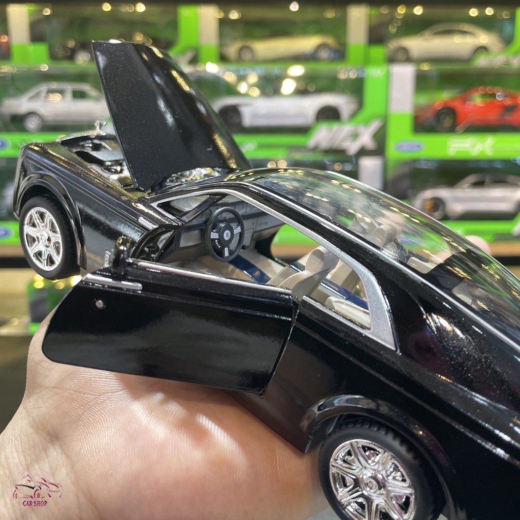 Xe mô hình ô tô siêu xe Roll Royce Sweptail tỉ lệ 1/24 hãng XLG màu đen