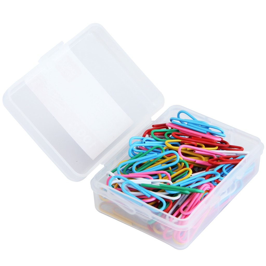 Bộ 100 Kẹp Giấy Deli 0024 Nhiều Màu Khác Nhau Độc Đáo