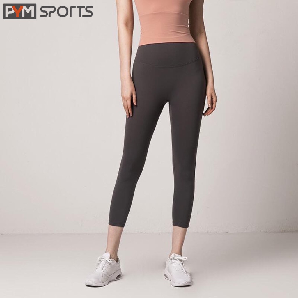 Quần legging ngố/lửng cạp cao tập gym,yoga, mặc ở nhà| Quần đùi/ngố/lửng legging cạp cao,gen bụng,siêu nâng mông PYML009