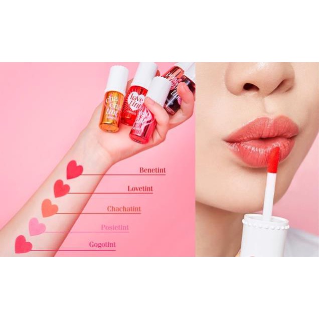 Benefit - Son Môi, Má Love Tint Cheek & Lip Stain Gogotint Chachatint Lovetint  6mL