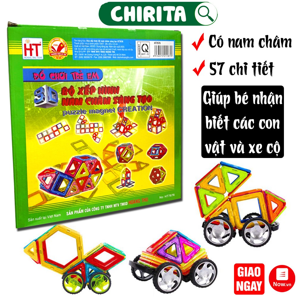 Bộ Đồ Chơi Xếp Hình 3D Nam Châm Cao Cấp Cho Bé (HT7676) - Đồ Chơi Trẻ Em Giúp Phát Triển Trí Tuệ - CHIRITA