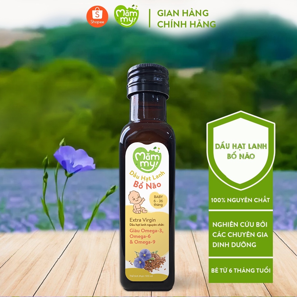 [NHẬP KHẨU] Dầu Ăn Dặm Bổ Não Hạt Lanh Mămmy - Cung Cấp Omega 3 và Dinh Dưỡng Cần Thiết Cho Trẻ Ăn Dặm