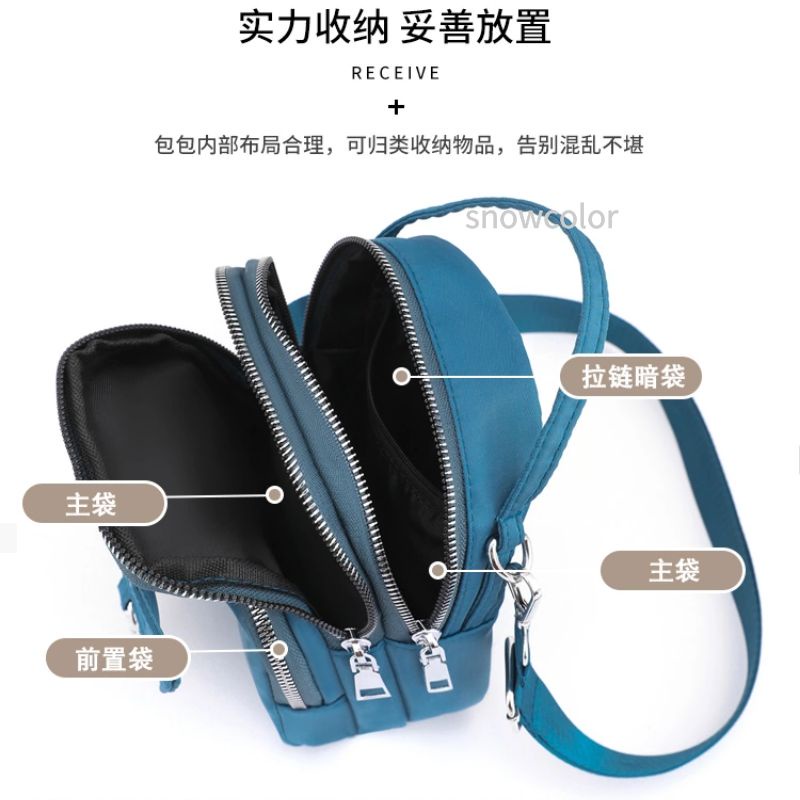 Túi Đeo Chéo Canvas Mini Chống Nước Phong Cách Hàn Quốc Beg Silang Perempuan Cho Nữ Beg Tangan Wanita Murah Cantik