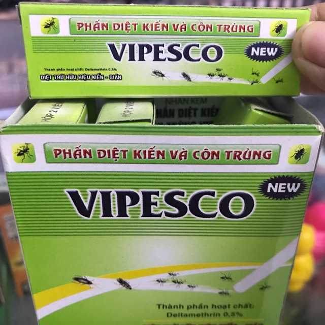 Phấn diệt kiến và côn trùng hộp 2 viên phấn
