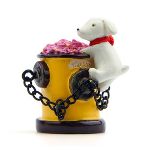 Mua Mô hình chó trắng trèo lên bục sắt cắm hoa dùng trang trí tiểu cảnh  dựng studio  DIY